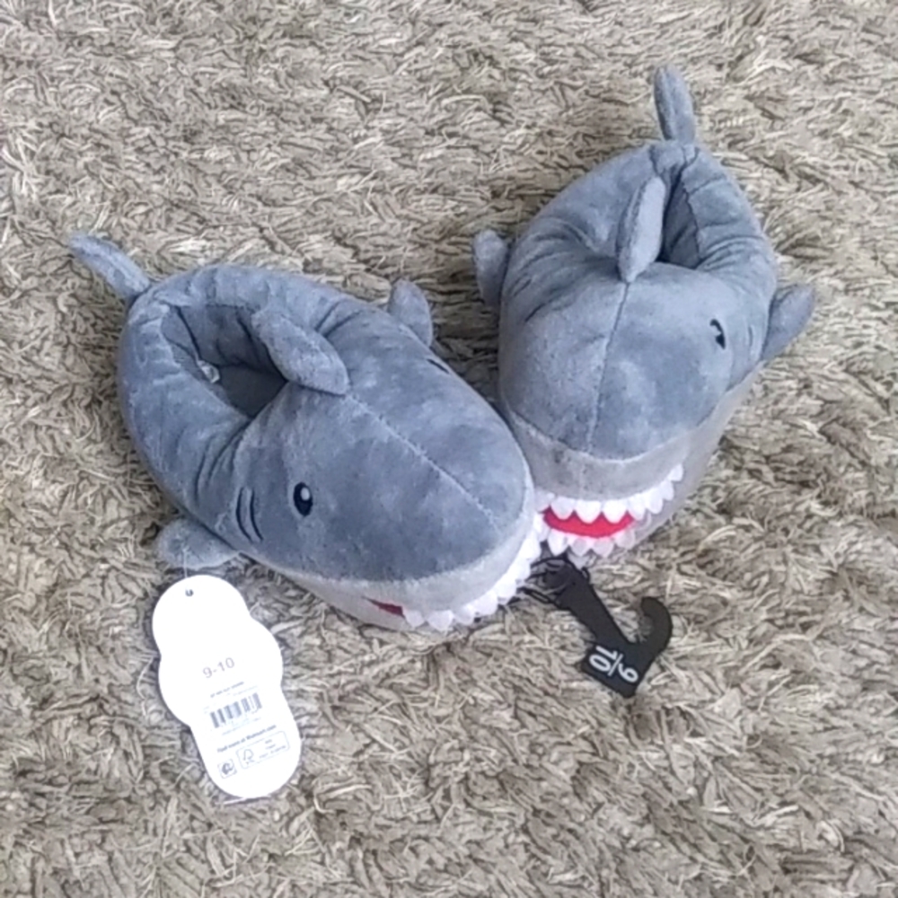 Plush Shark Slippers Kids